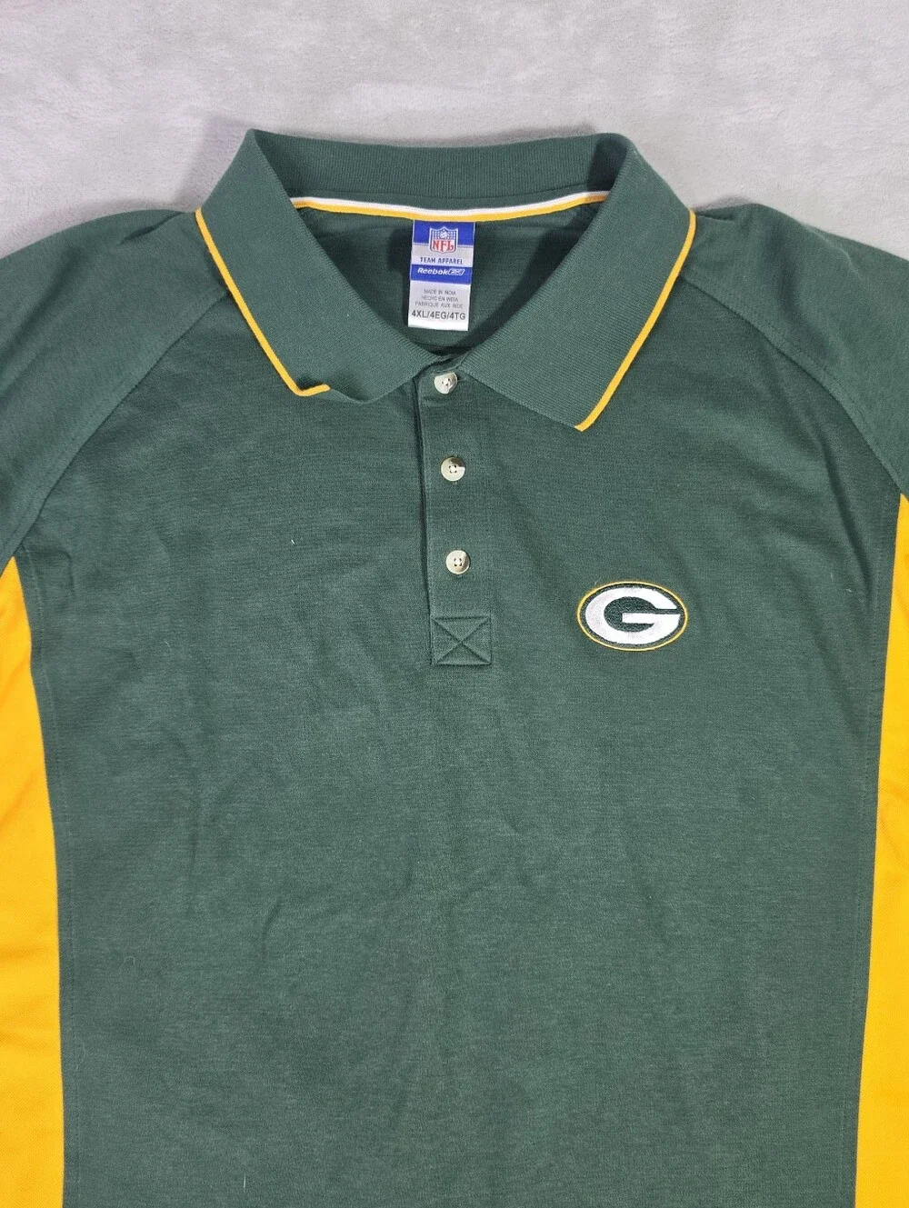 Vintage Reebok NFL Team Apparel Seattle Seahawks Polo Shirt 4XL Green Textured - Picture 3 of 7